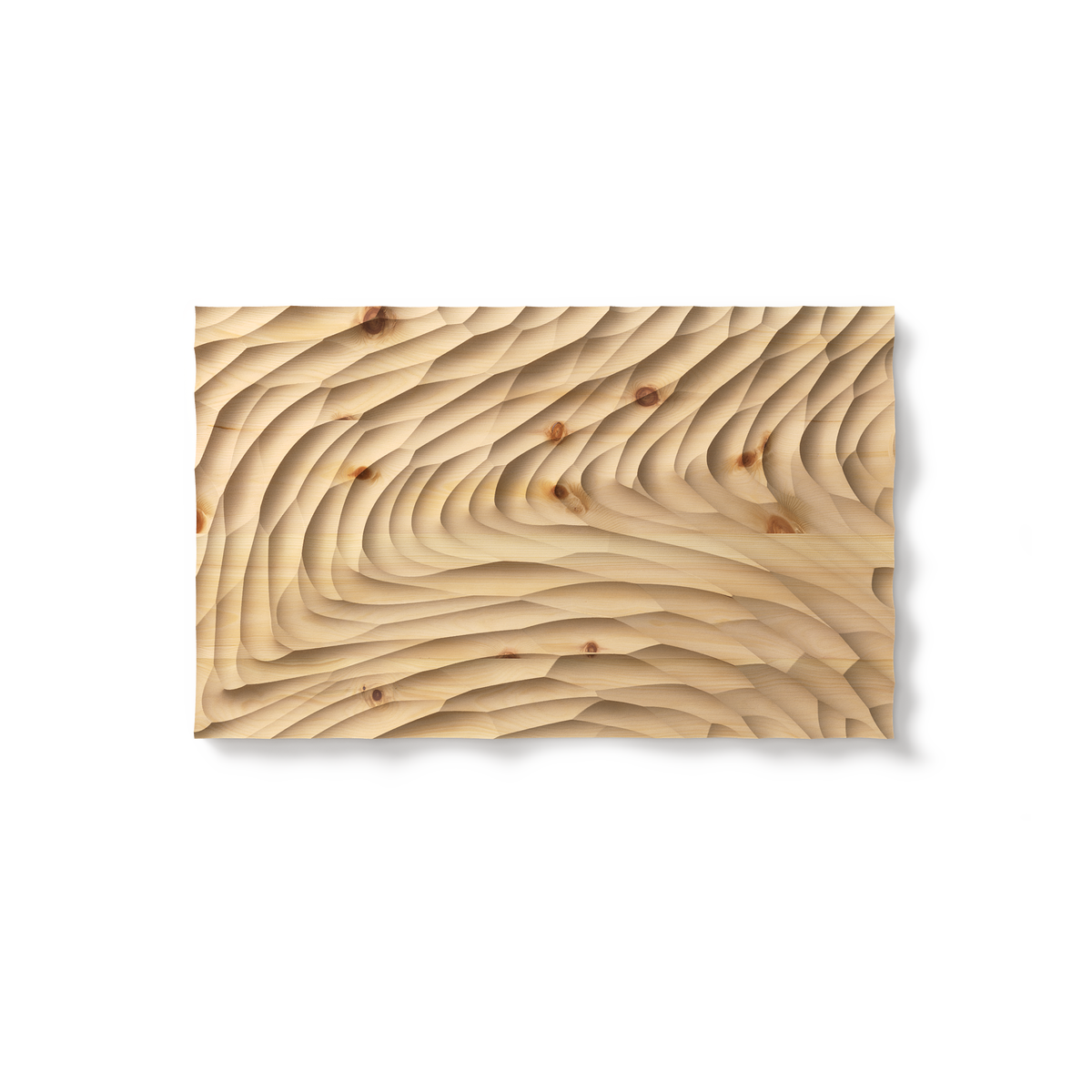Zirbenholz-Wandpaneel Element 2 Strudel als Freisteller